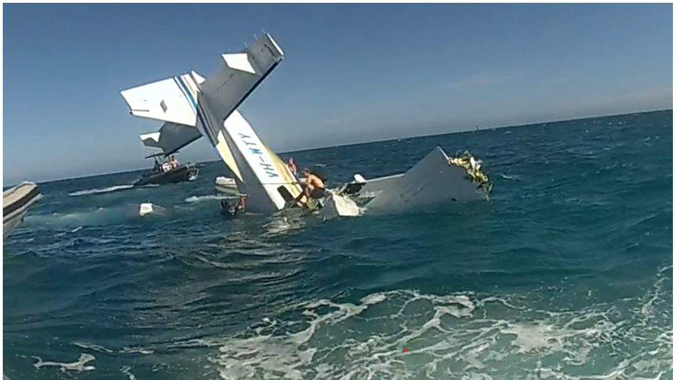 The aircraft a short time after the accident