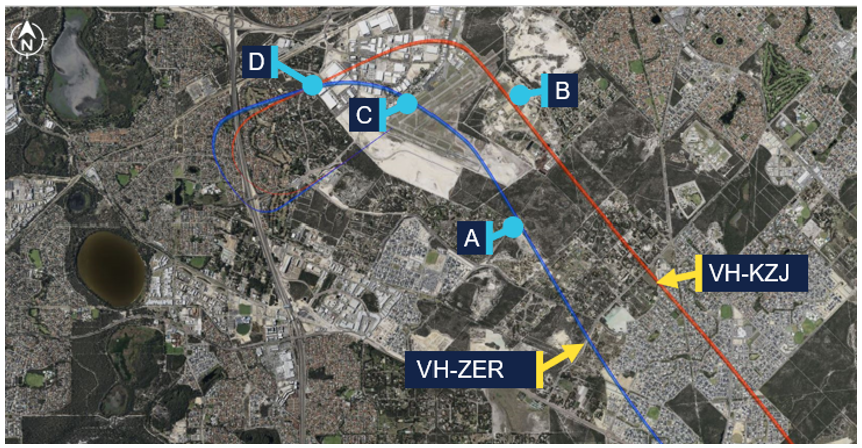 Aircraft track with ATC clearances