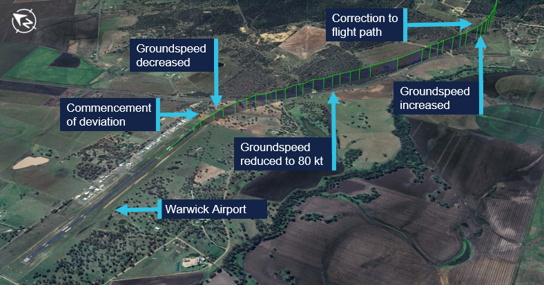 VH-EYQ departure from Warwick Airport