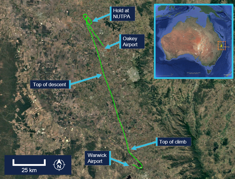 VH-EYQ flight overview
