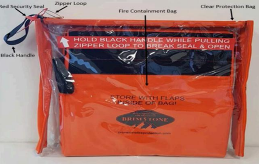 Image of fire containment bag