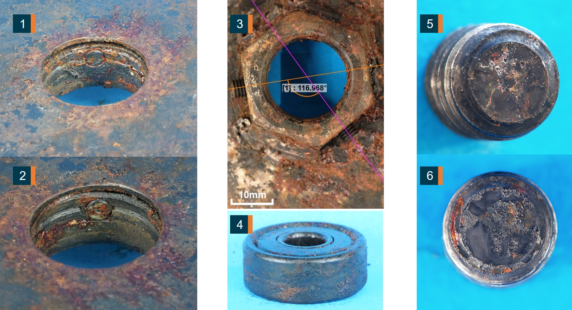 Condition of grub screws and outer bearing