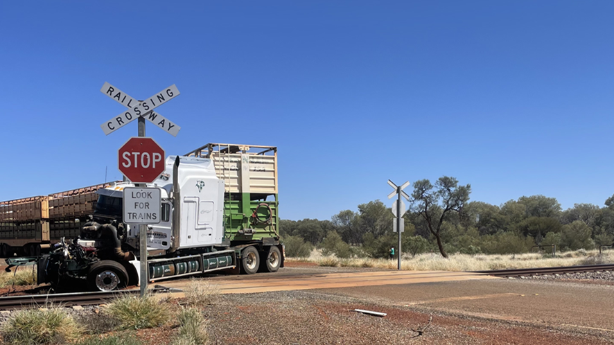 Truck did not stop at level crossing before The Ghan collision