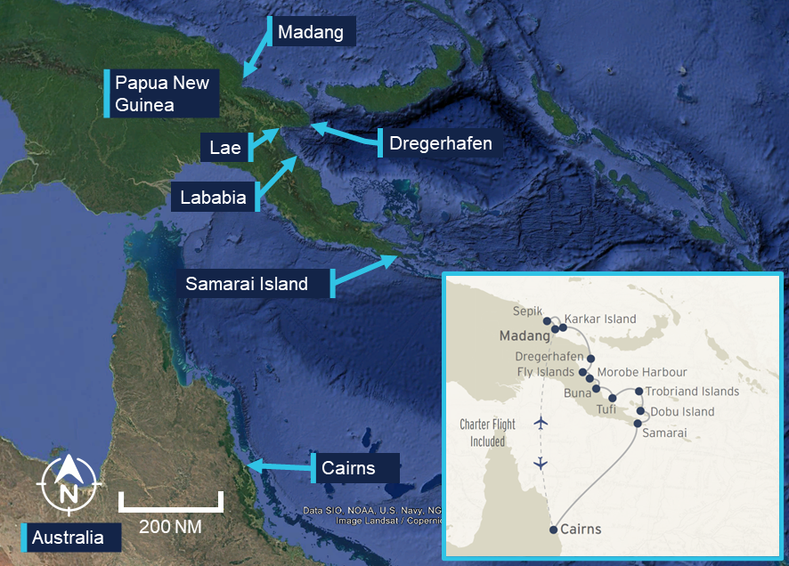 Coral Adventurer’s itinerary