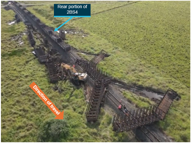 Aerial view of accident site from drone.