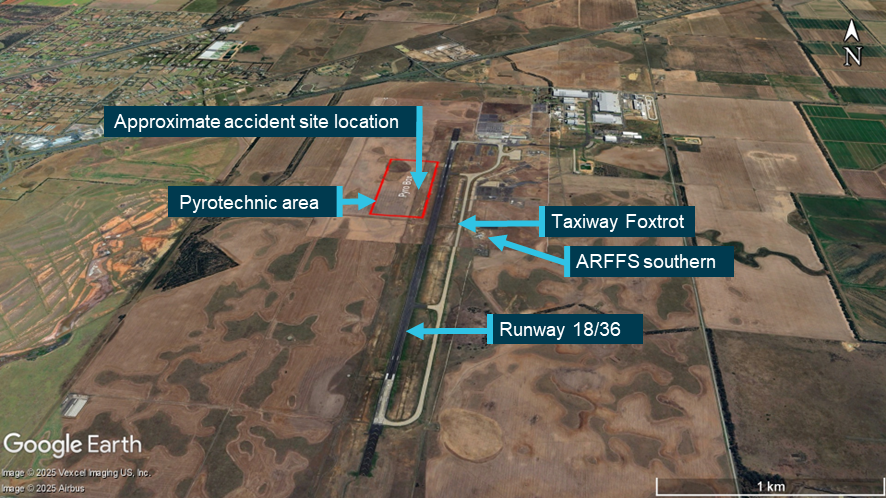 Avalon Airport taxiway and ARFFS southern location 