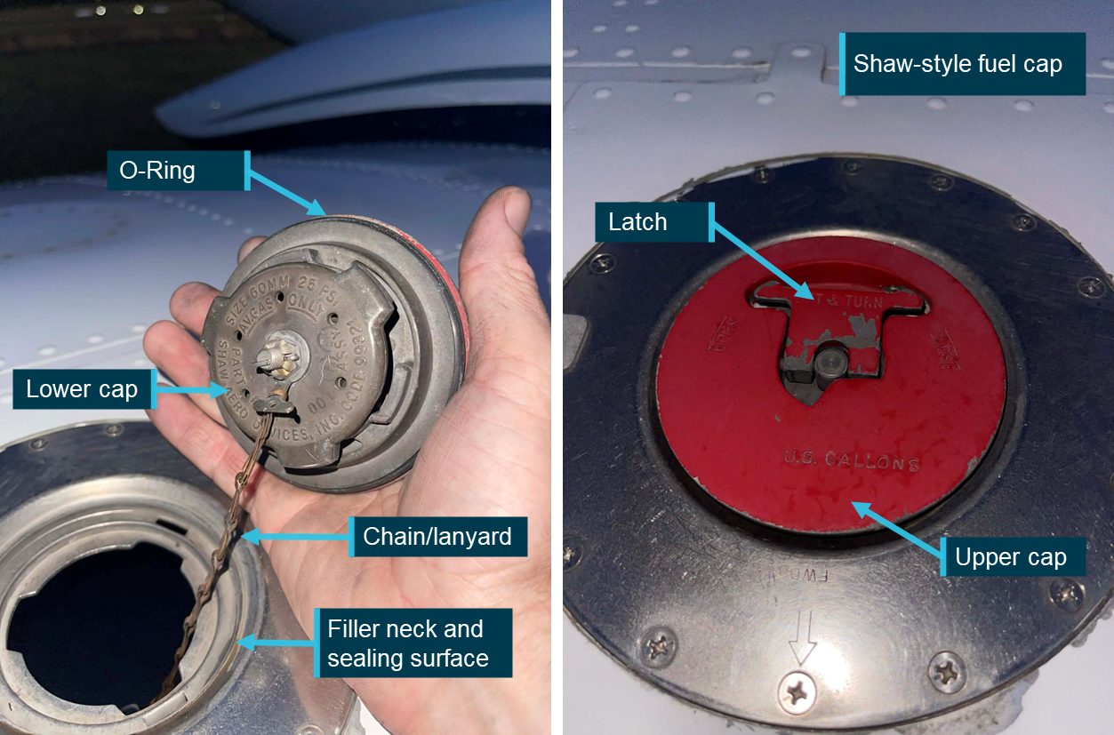 Photographs of a shaw style fuel cap