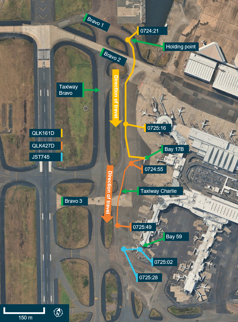 Aircraft taxiing routes
