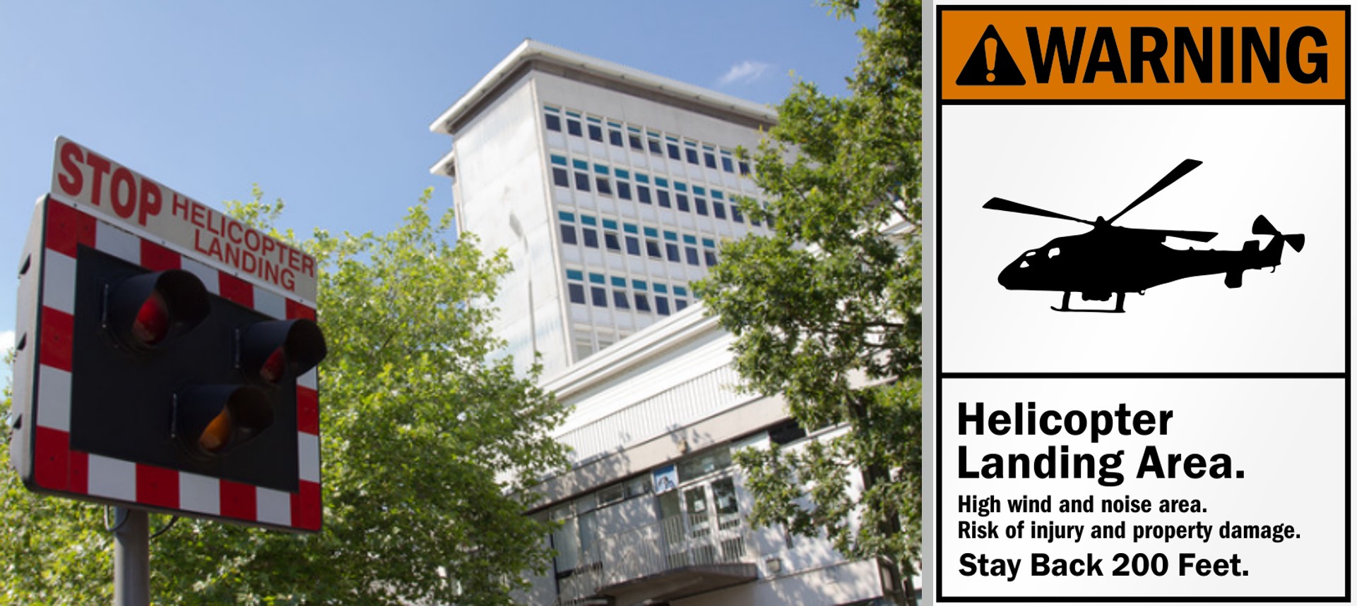 Figure 12: HLS warning device (left) and sign (right)