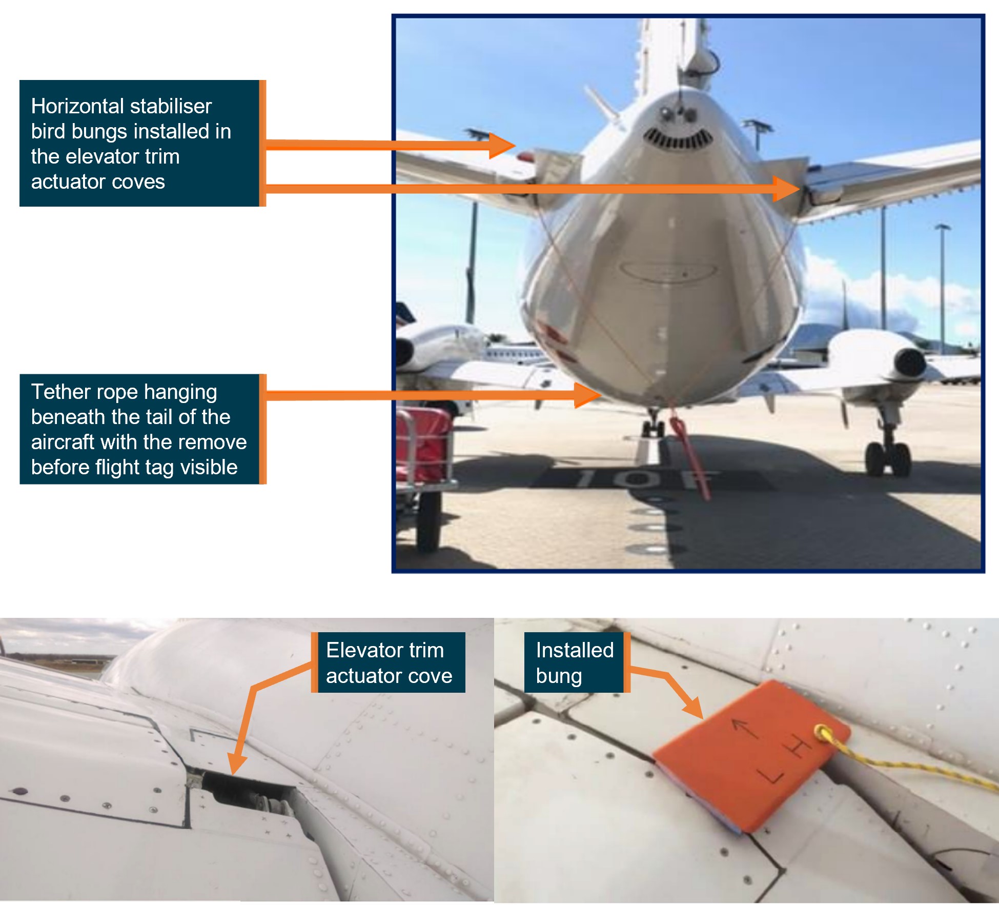 Figure 1: Horizontal stabiliser bungs