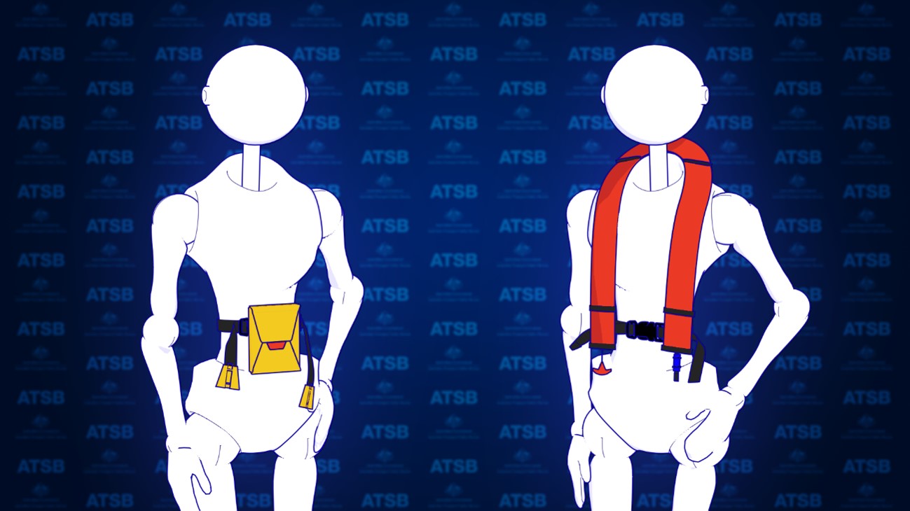 Figure 3: Example of pouch (left) and yoke (right) style constant wear lifejackets