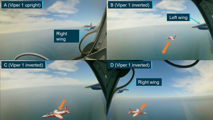 Figure 3: Recorded images from Viper 1 of second manoeuvre