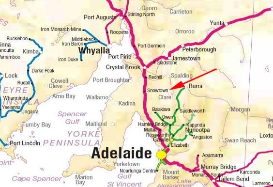 Figure 1: Location of Snowtown SA