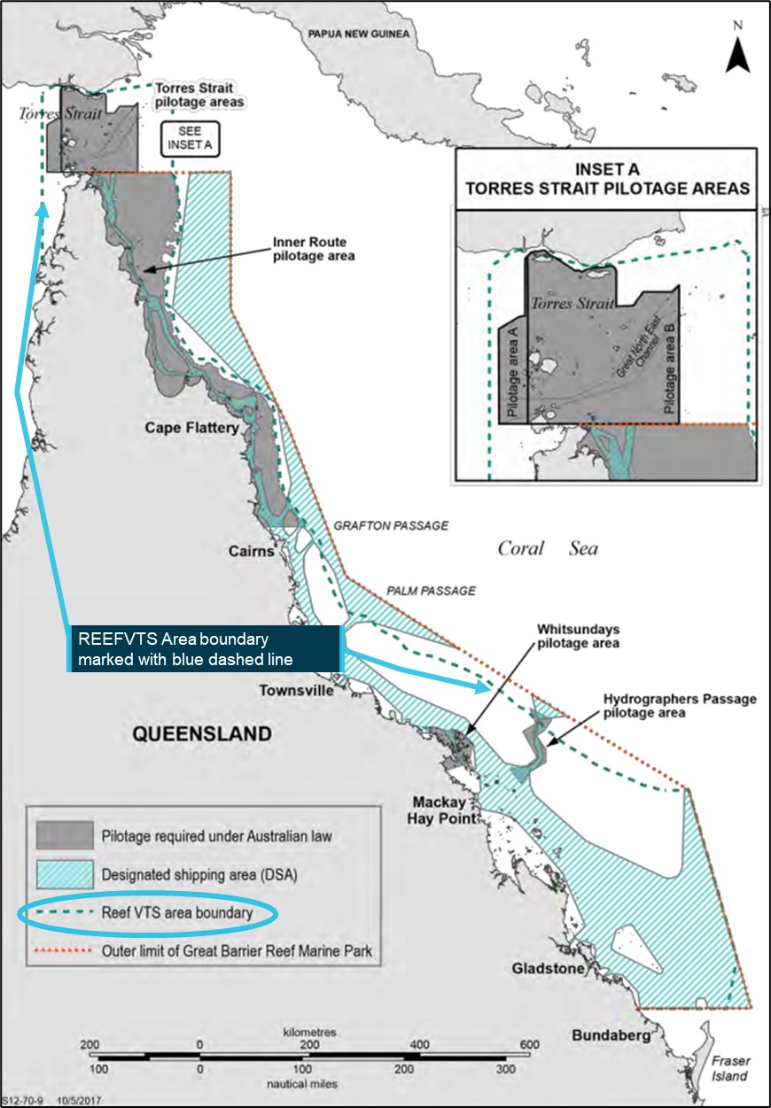 Figure 12: REEFVTS area boundary at the time of the grounding