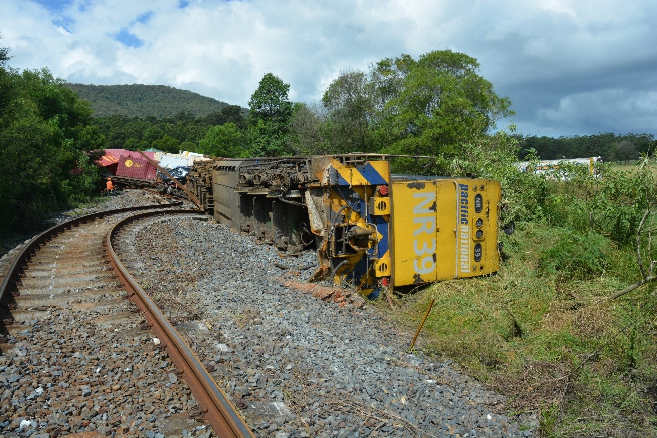 Figure 7: Third locomotive NR39 derailed