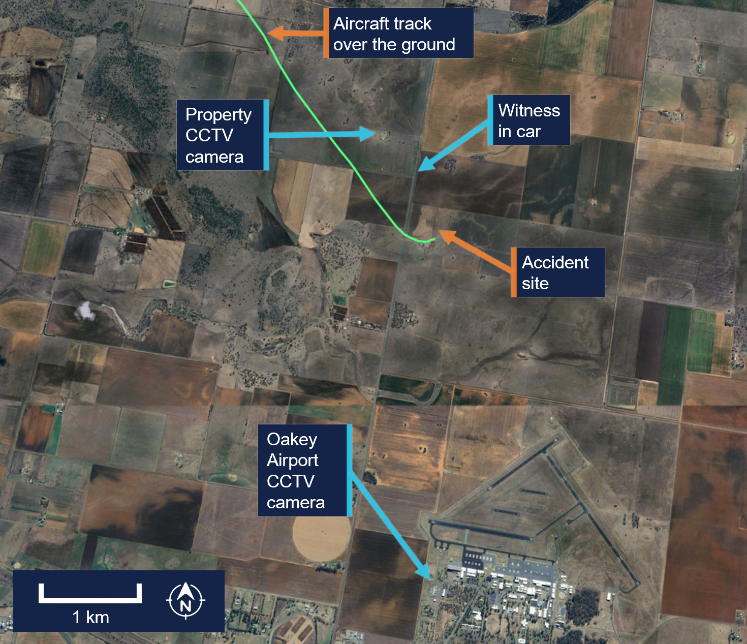 Witness and CCTV camera locations