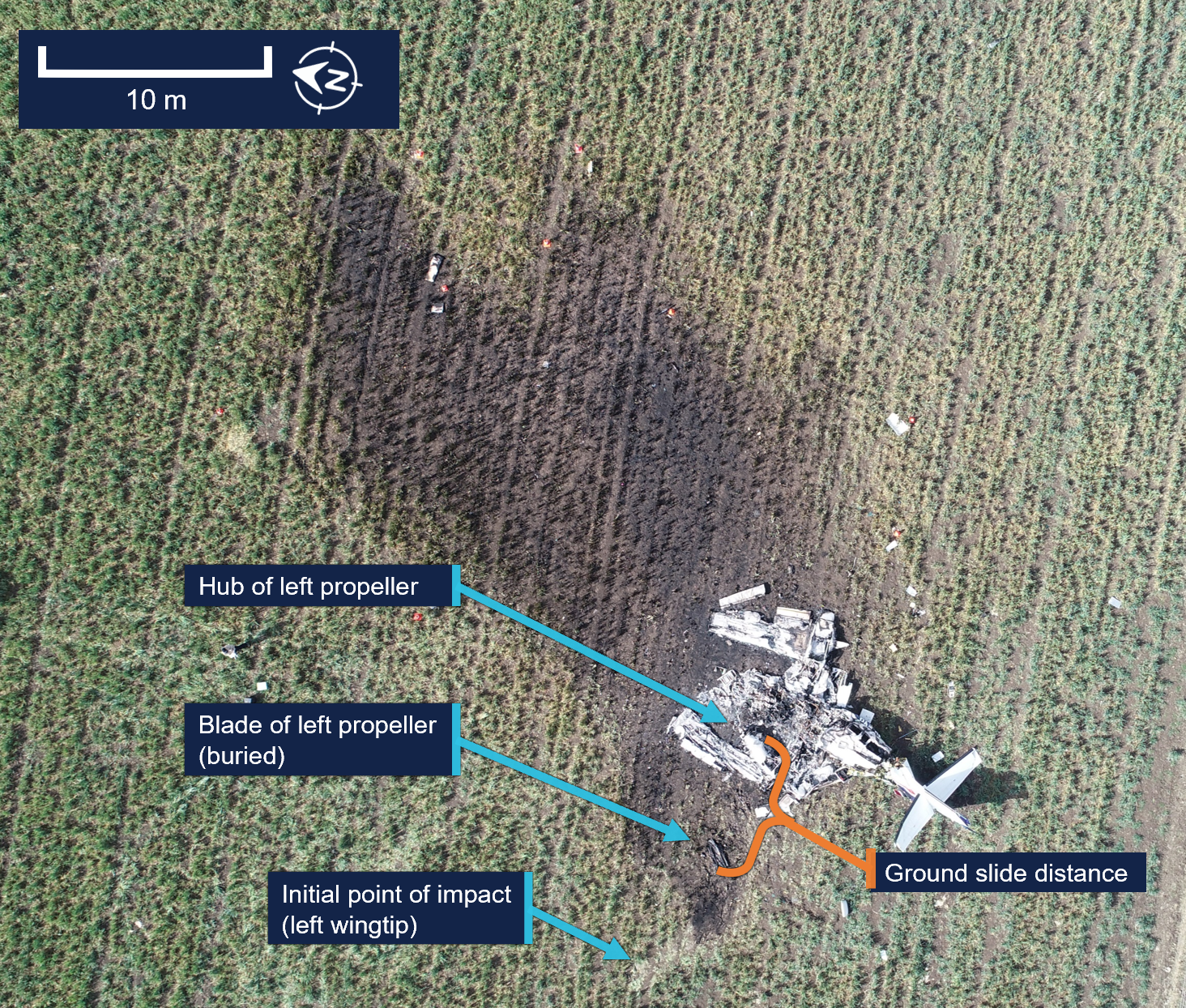 VH-EYQ accident site 