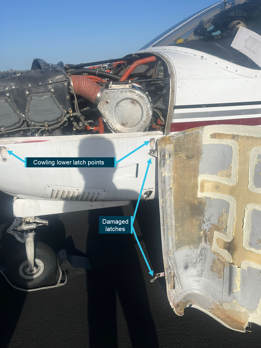 Remaining cowl section and left separation points