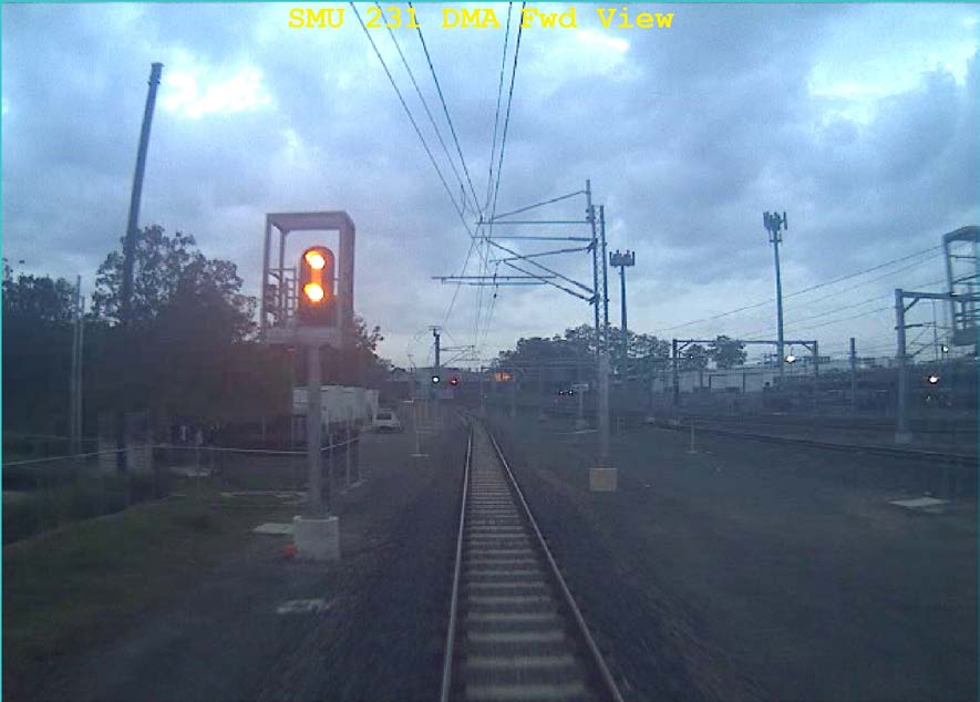 Figure 1: Train 2552 passing signal PE54 at 1748:53, travelling at a speed of 41 km/h