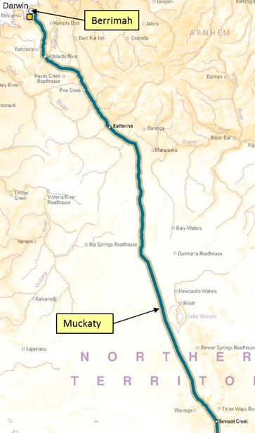 Figure 1: NT rail network map