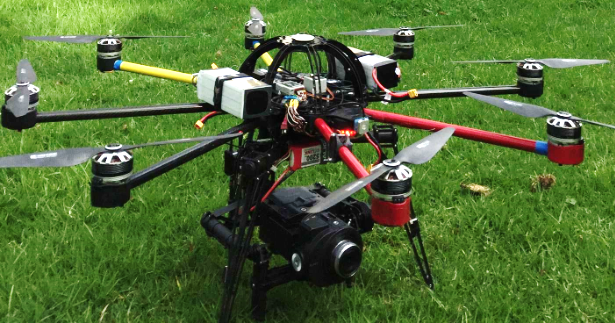 Figure 1: RPA prepared for flight with camera mounted beneath