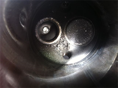 Figure 2: Damage to number three cylinder and piston