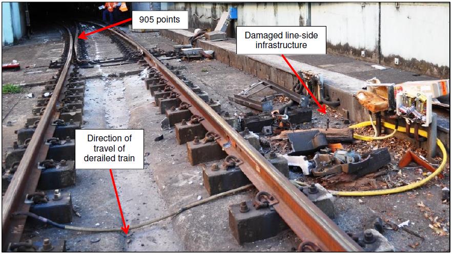 Figure 9: View of Up track between Edgecliff and the derailed train’s location
