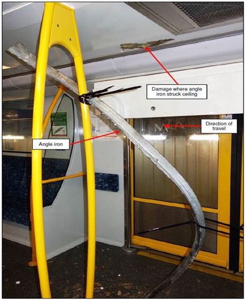Figure 3: Angle Iron secured inside carriage N5222