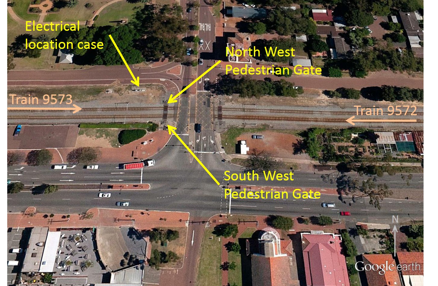 Figure 1: Location map – Meadow Street level crossing, Guildford