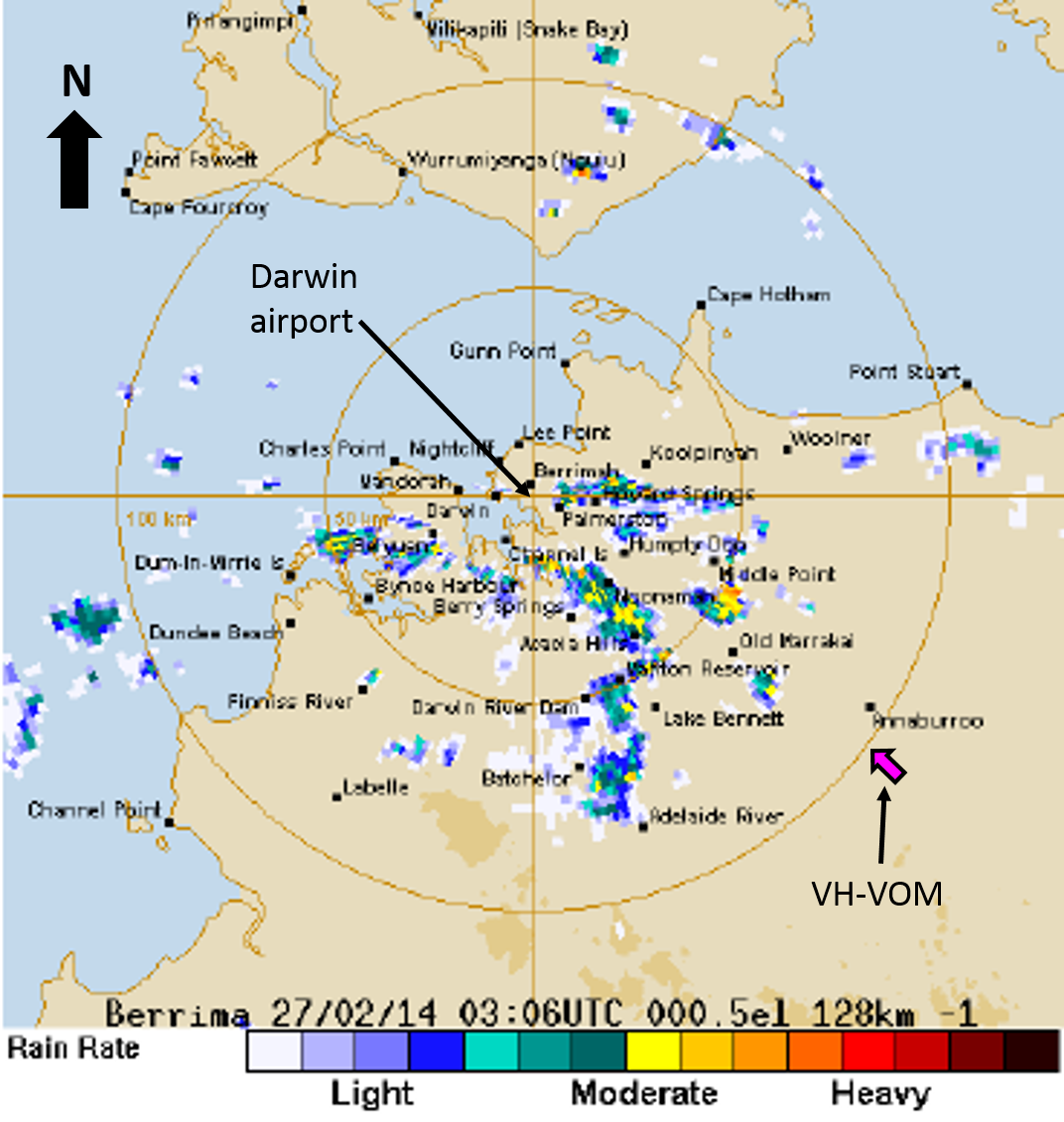 Darwin weather radar picture at 1236 Central Standard Time