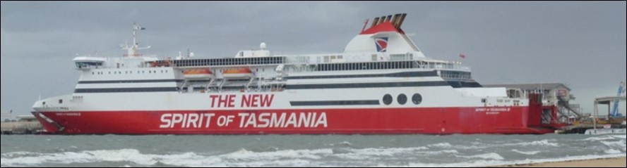 Figure : Spirit of Tasmania II alongside Station Pier after the incident