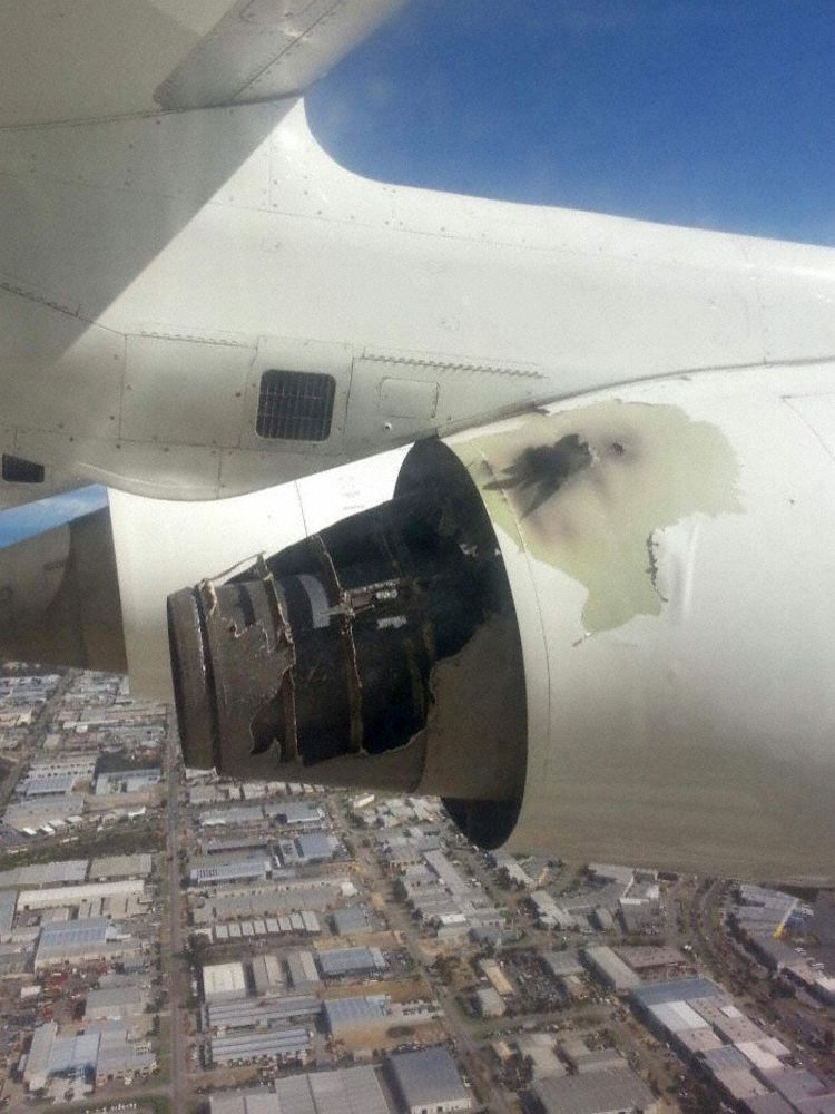 VH-NJI in-flight fire damage