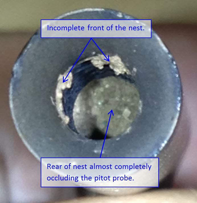 Figure 9: View looking into the pitot probe inlet