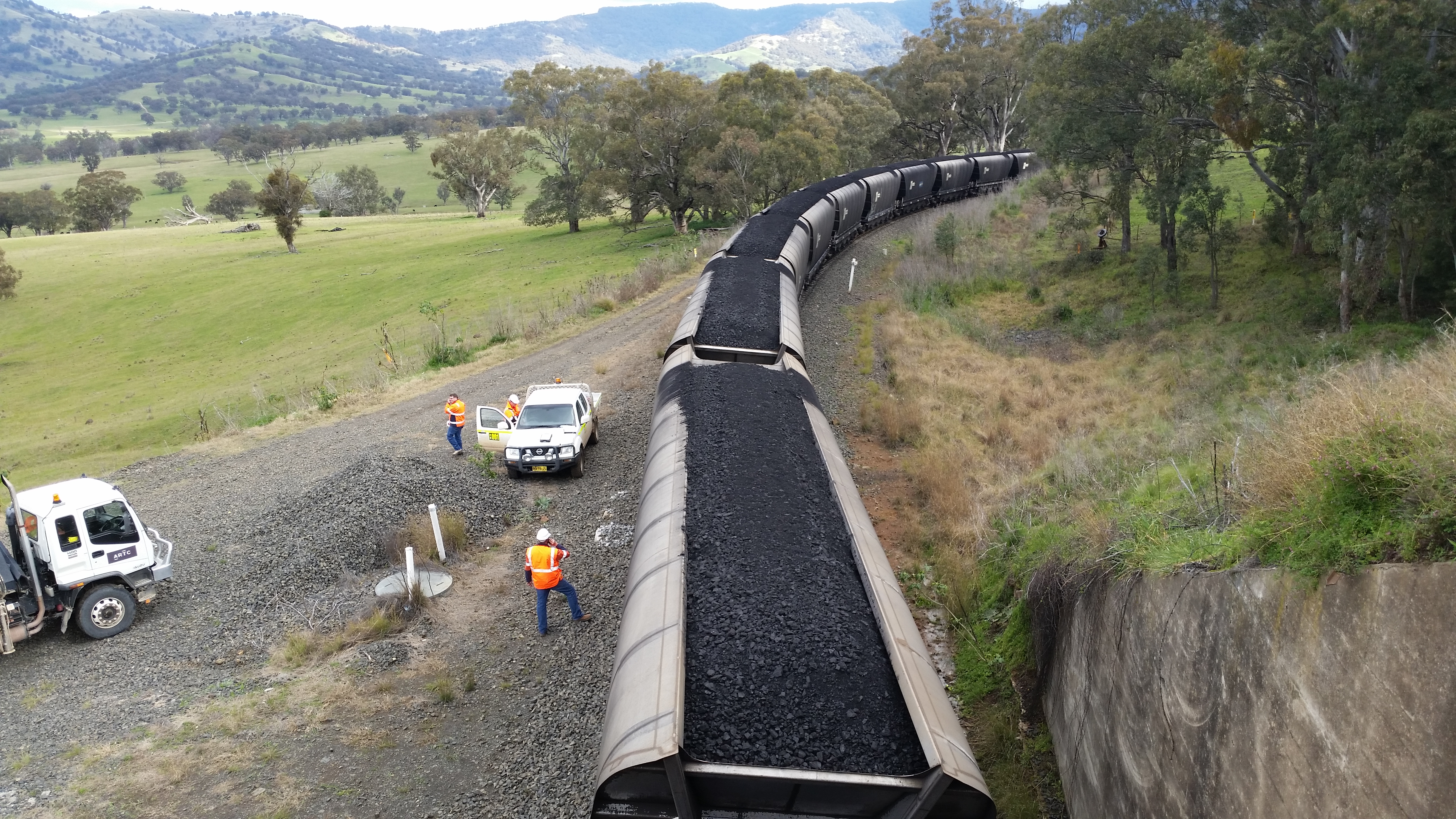 Figure 7: Loaded coal wagons