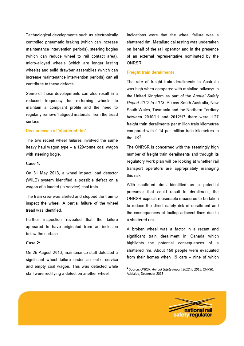 ONRSR Safety Bulletin