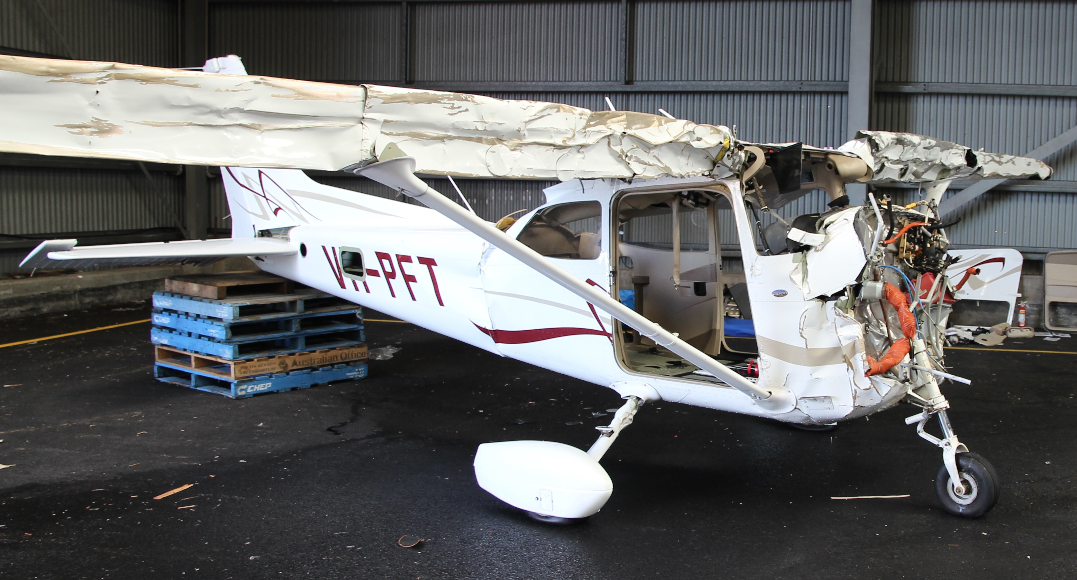 Figure 6: Aircraft wreckage after recovery