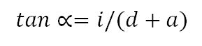 The height of the camera i (or the camera operator’s sight axis) is determined by the equation: