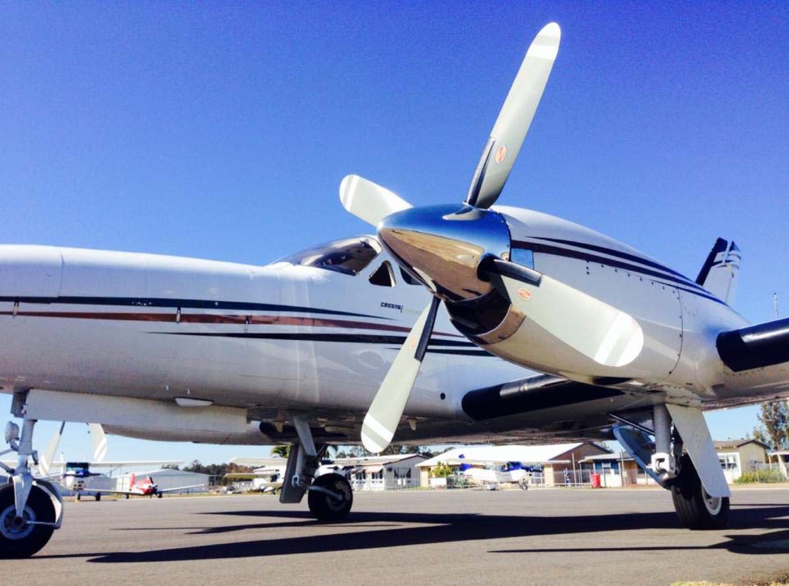Figure 1: Cessna 441, VH-EQU. Source: Aircraft owner, modified by the ATSB