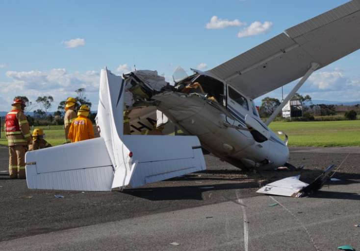 Figure 2: Accident site showing damage to VH-PCO