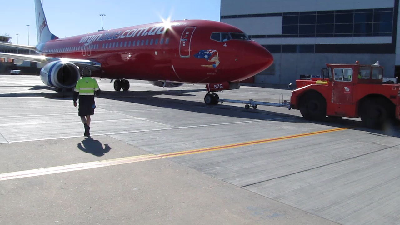 Figure 5: Pushback of the same Virgin flight from bay E1 on the next day
