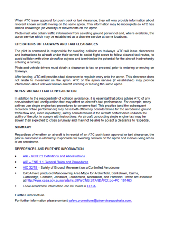 Appendix A – Airservices safety bulletin