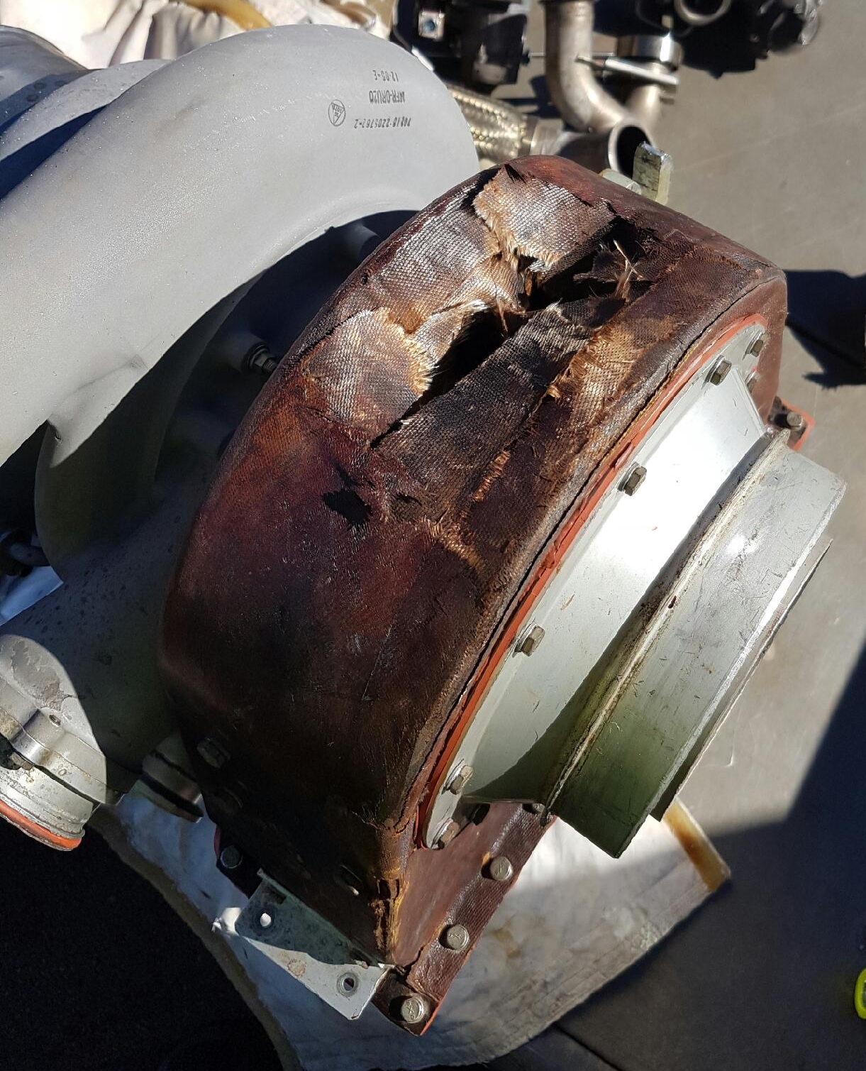 Figure 3: Ruptured plenum duct