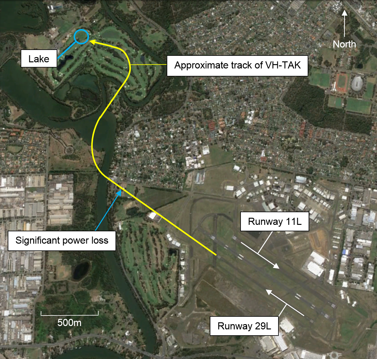 Figure 1: Overview of accident flight