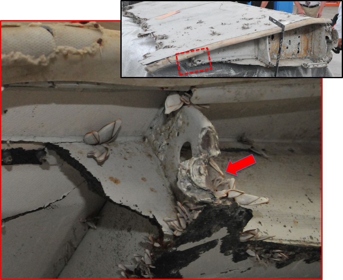 Figure 21: Flaperon, outboard side damage