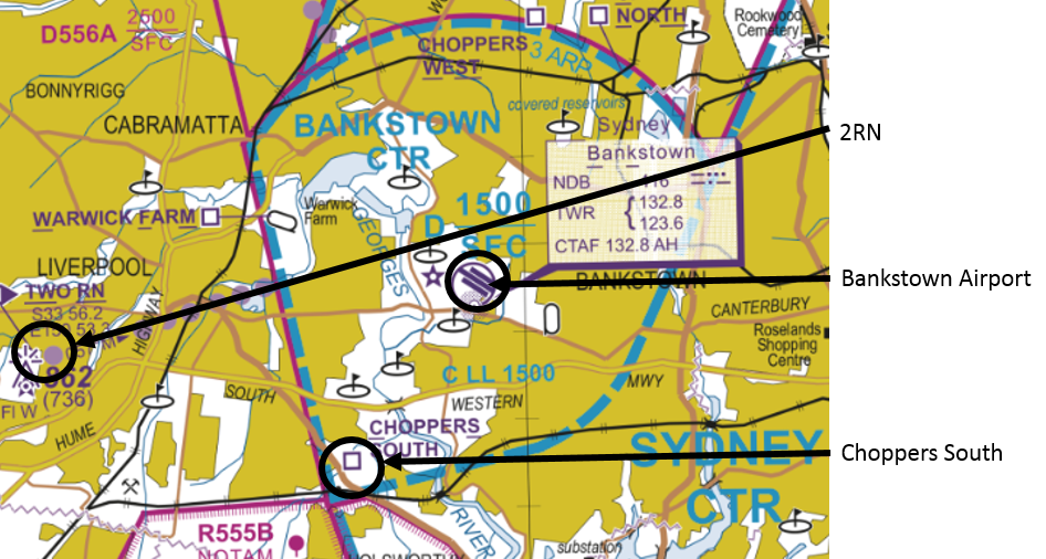 Figure 1: Extract of Sydney Visual Terminal Chart
