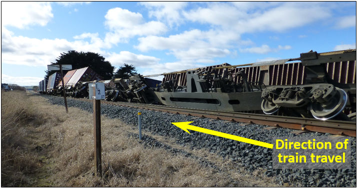 Figure 3: Rear part of train 532 adjacent 97.5 km post