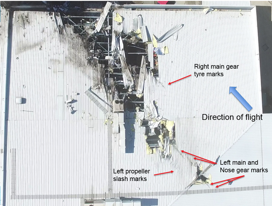 Figure 3: Accident site building roof overview