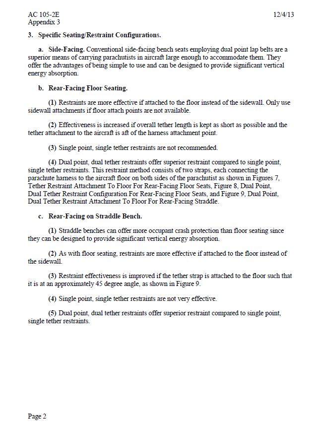 Appendix B –United States Federal Aviation Administration Advisory Circular AC 105-2E Appendix 3
