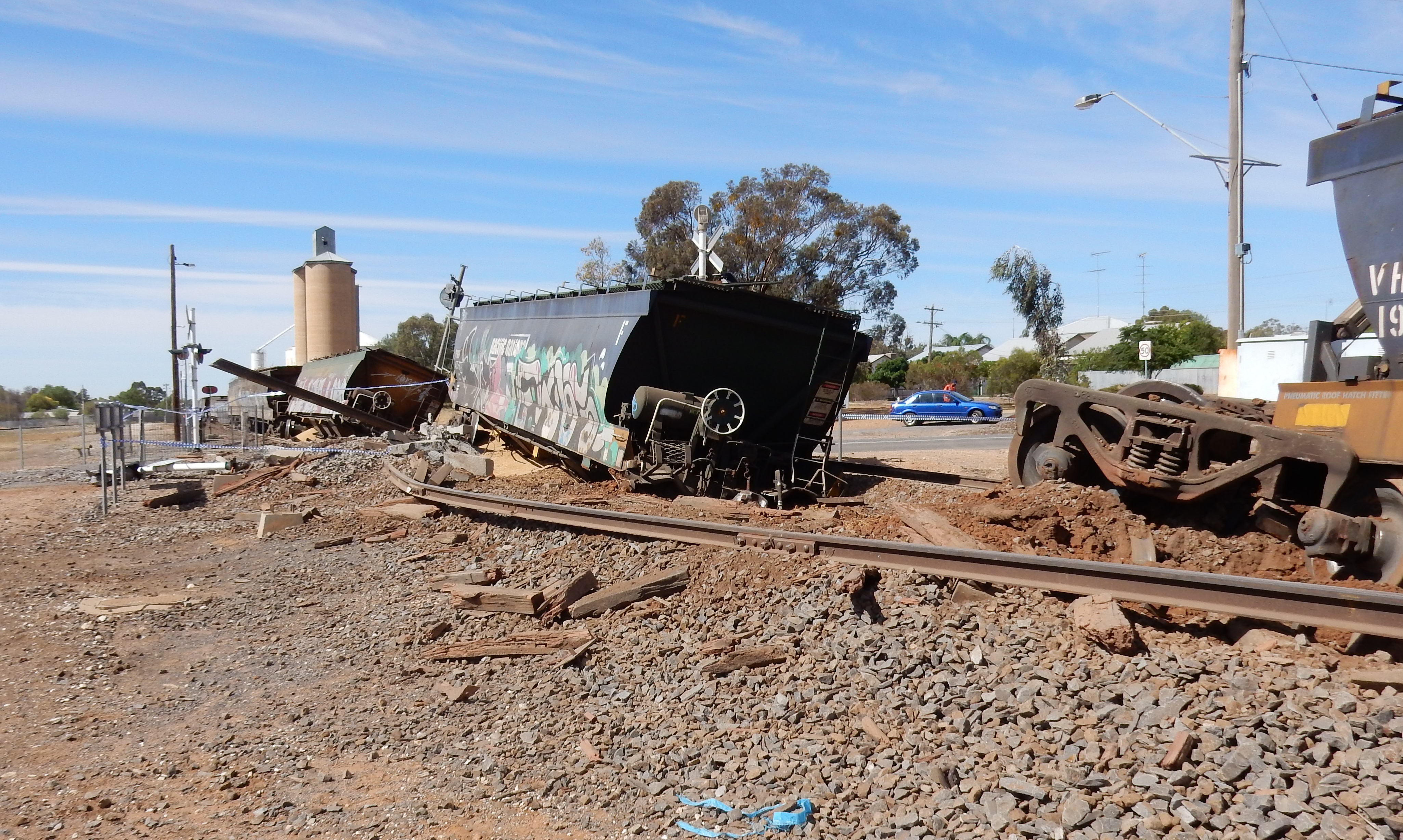 Figure 3: Track damage on the approach side of the William Street level crossing