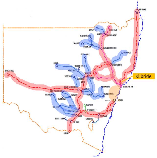 ARTCJohn Holland Rail (CRN)Sydney Trains (MRN)De-commissioned line (at time of incident)ARTCJohn Holland Rail (CRN)Sydney Trains (MRN)De-commissioned line (at time of incident)Figure 4: Rail infrastructure networks within NSW